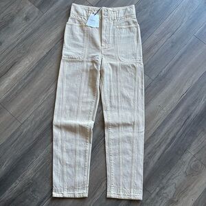 Isabel Marant ÉTOILE Tess Boyfriend Beige Denim Pants